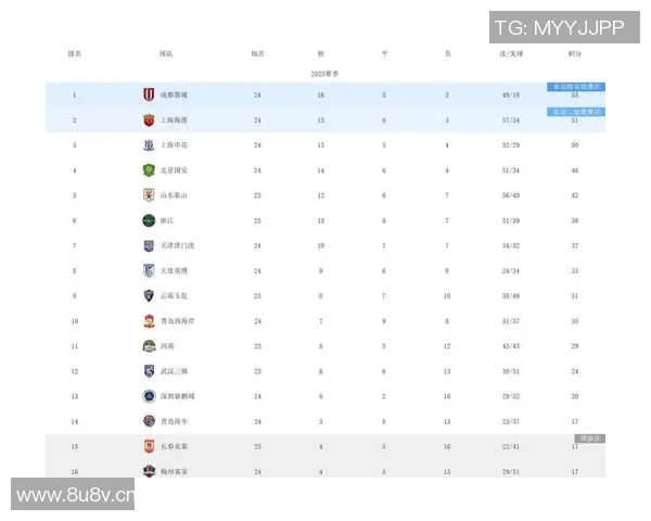 中超积分榜最新战况分析 各队争冠与保级形势逐渐明朗